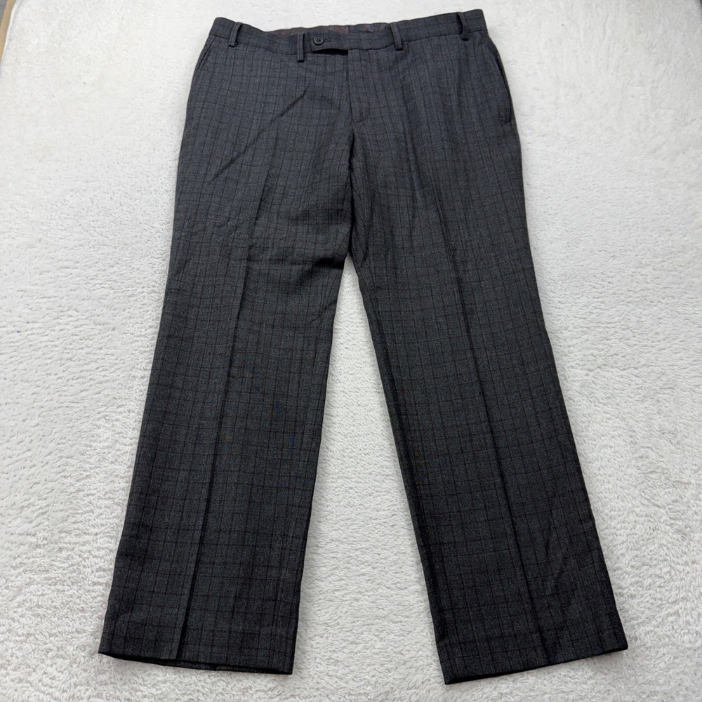 Lauren Ralph Lauren Men's Charcoal Glen Plaid Wool Blend‎ Dress Pants 36x29